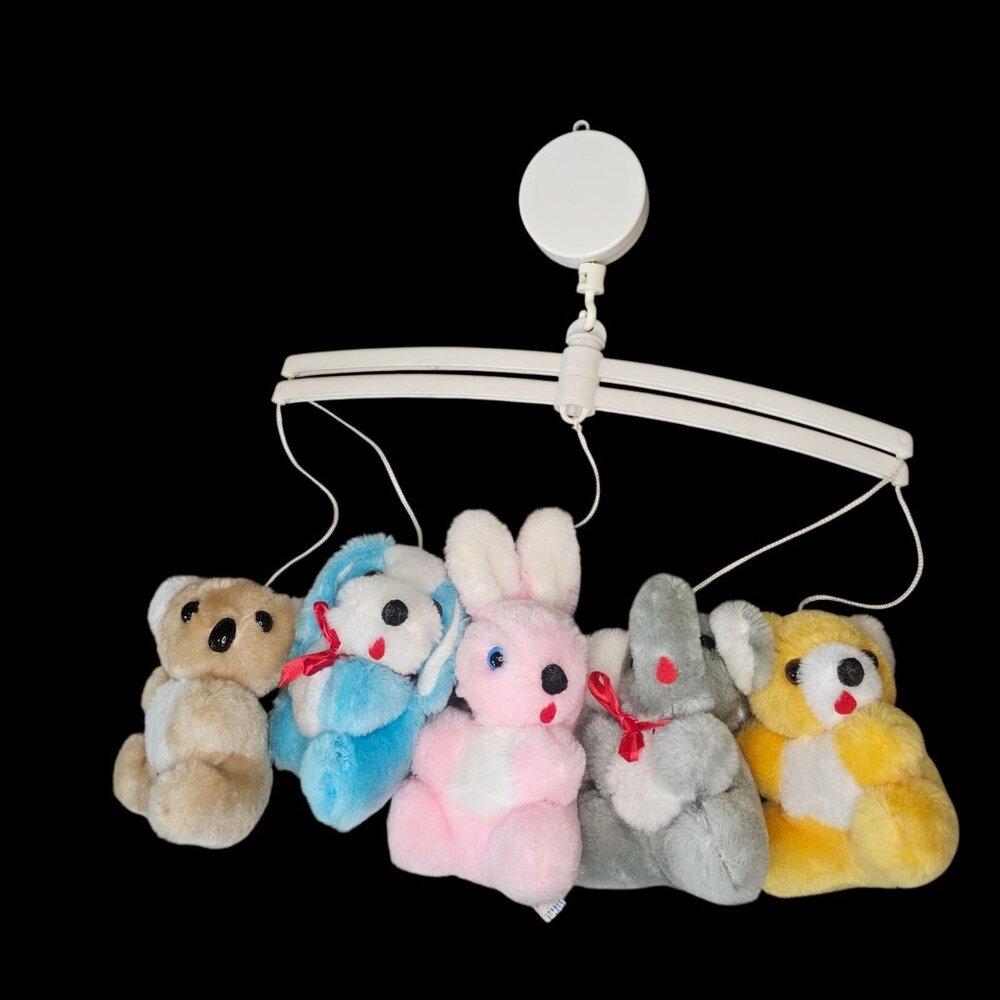 VTG Stuffed Animal Plush Musical Baby Mobile For Crib‎ Nursery Originals Inc